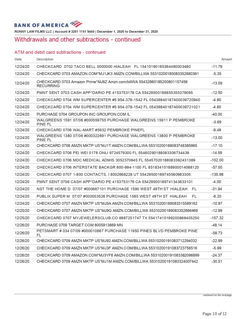 New 2023 Bank Of America Statement Template Business Advantage Checking Mbcvirtual 5157