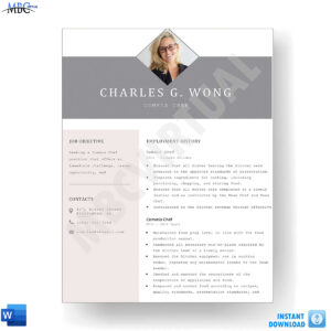 Commis Chef Resume Template