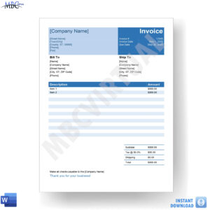 Printable Invoice Template