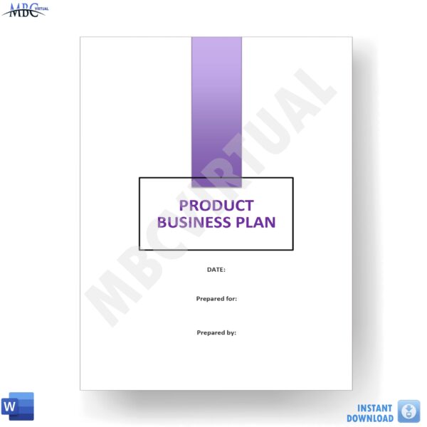 Product Business Plan Template - MbcVirtual