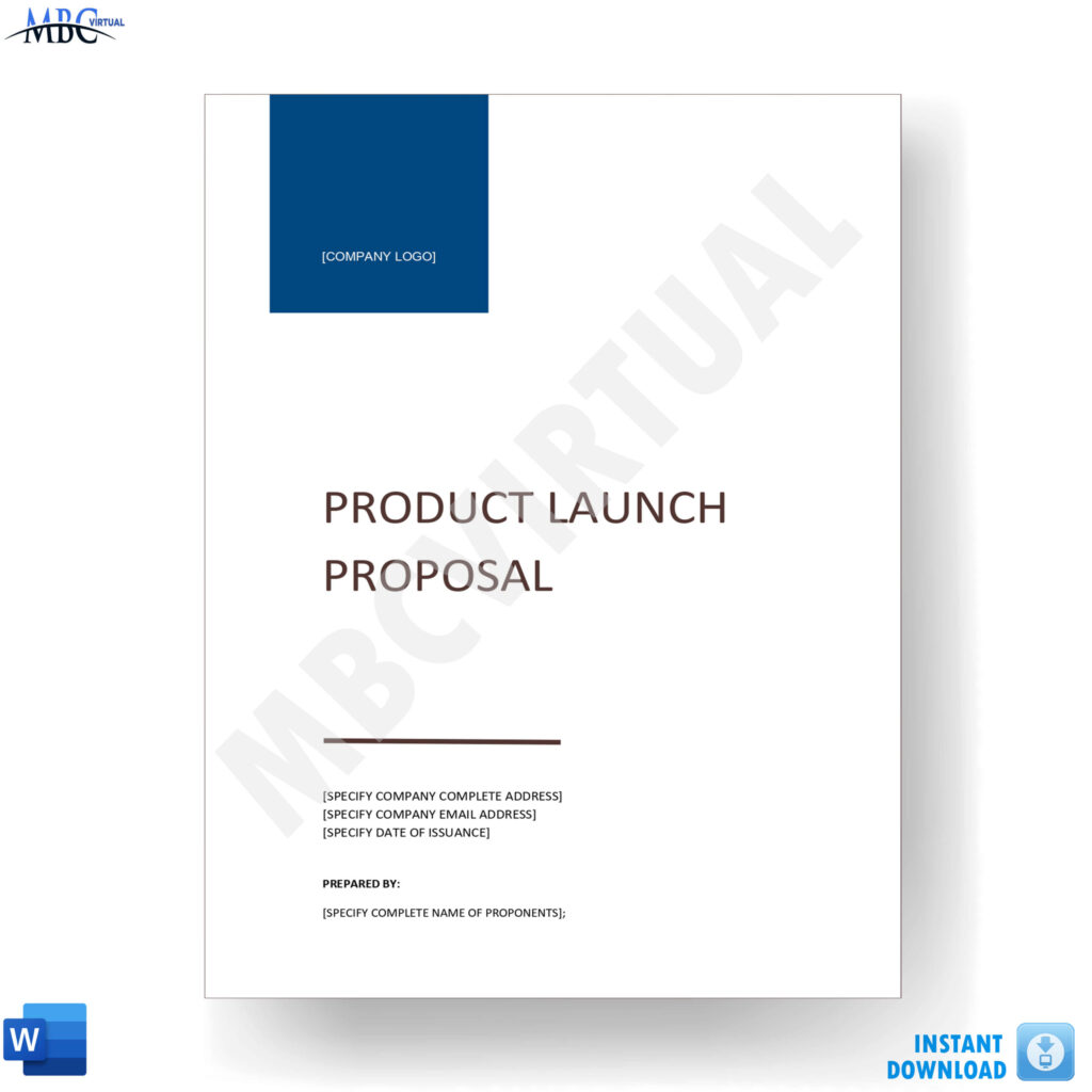 Product Launch Proposal Template - MbcVirtual