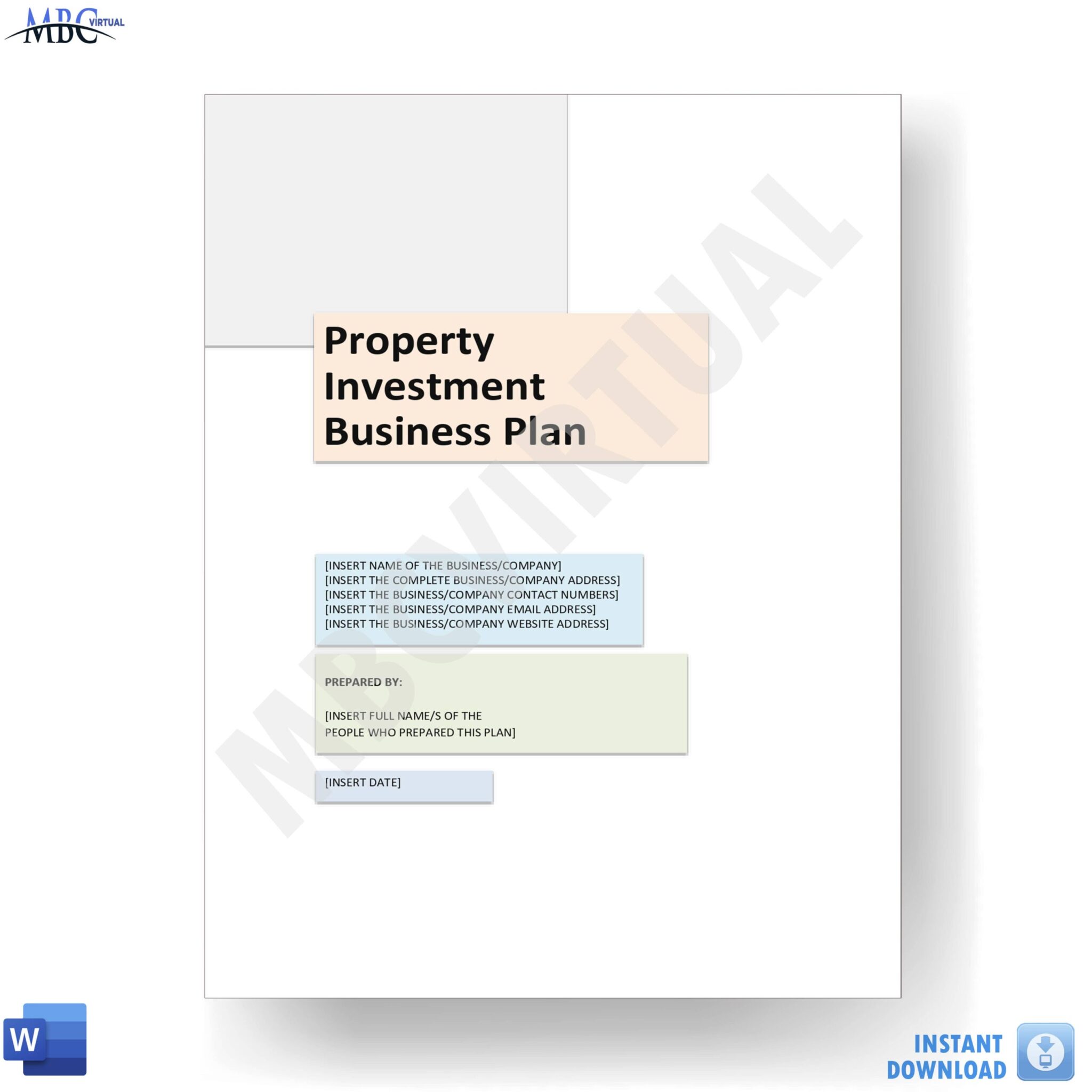 property investment business plan pdf