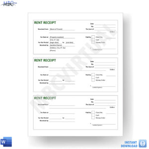 Rent Receipt Template