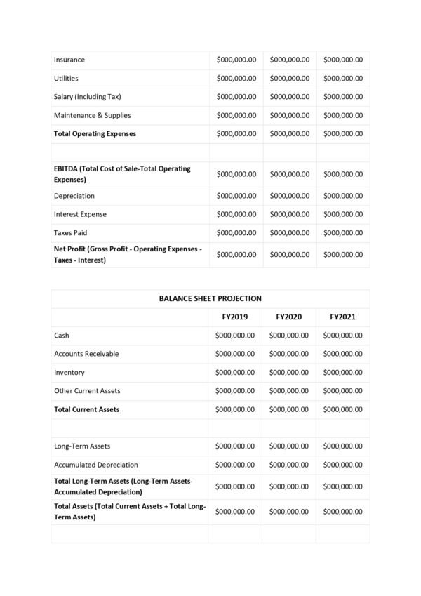 Startup Financial Plan Template - MbcVirtual