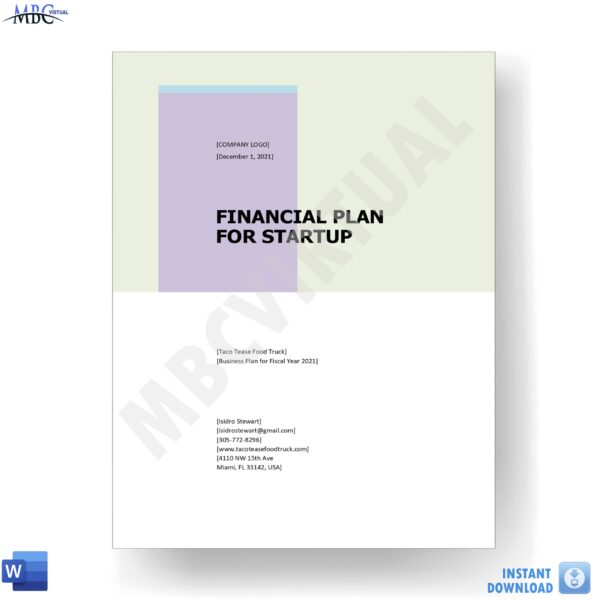 Financial Plan For Startup Business Template - MbcVirtual
