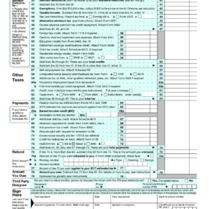 Form 1040, U.S. Individual Income Tax Return 2016
