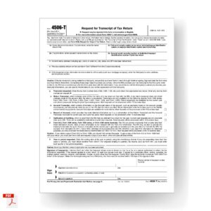 Form 4506-T, Request for Transcript of Tax Return 2014