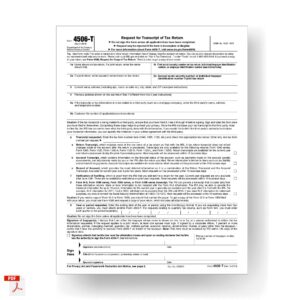 Form 4506-T, Request for Transcript of Tax Return 2019