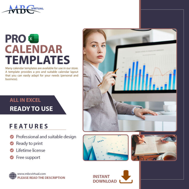 My Continuous Monthly Calendar Template MbcVirtual