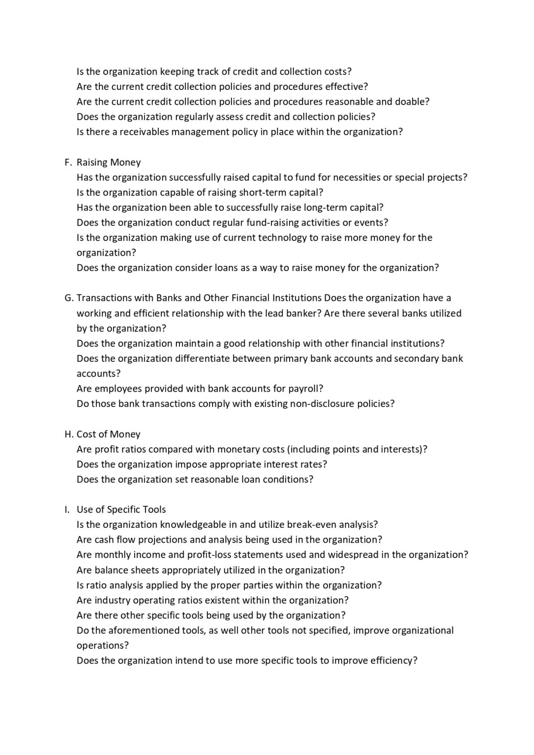 Management Audit Checklist Template - MbcVirtual