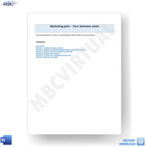Marketing Plan Template