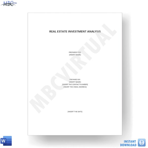 Real Estate Investment Analysis Template - MbcVirtual