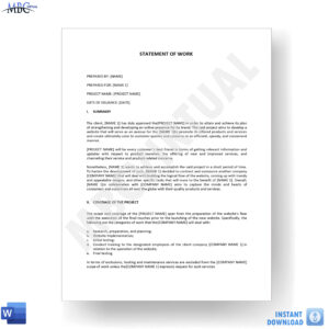 Statement of Work Template