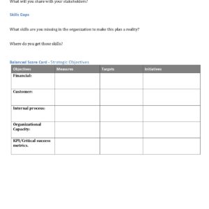 Strategic Planning Template Blank SME Template