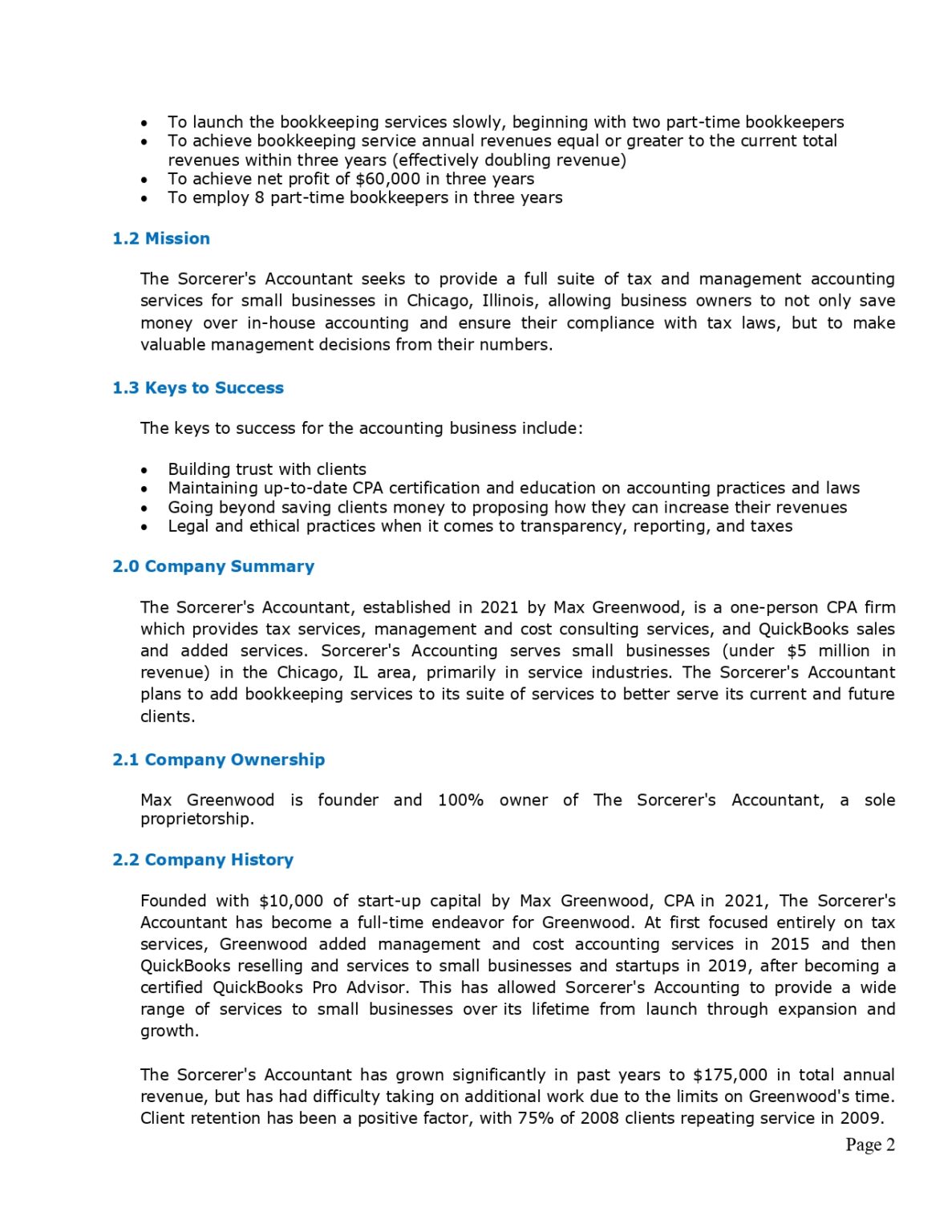 accounting practice business plan