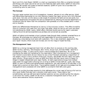 Pro Auto Repair Service Business Plan Template
