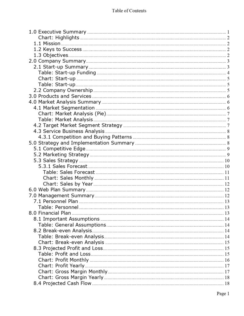 recreation center business plan