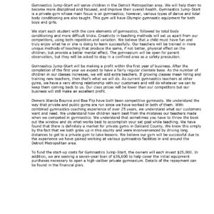 Pro Gymnastics Instruction Business Plan Template