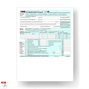 Form 1040, U.S. Individual Income Tax Return 2019