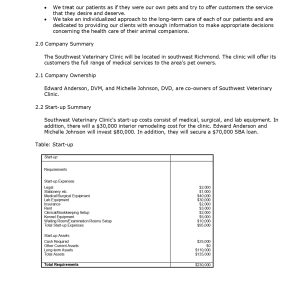 Pro Veterinary Clinic Business Plan Template