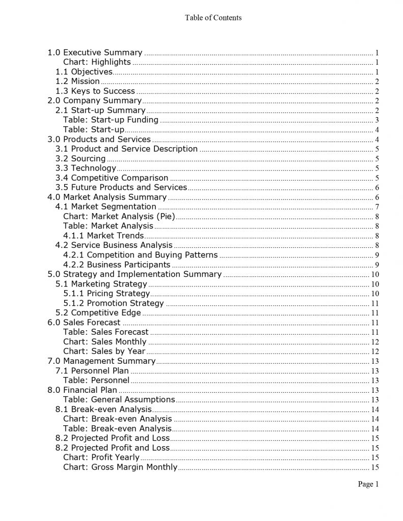 electronics maintenance business plan pdf