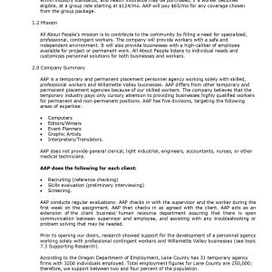 Pro Employment Agency Business Plan Template