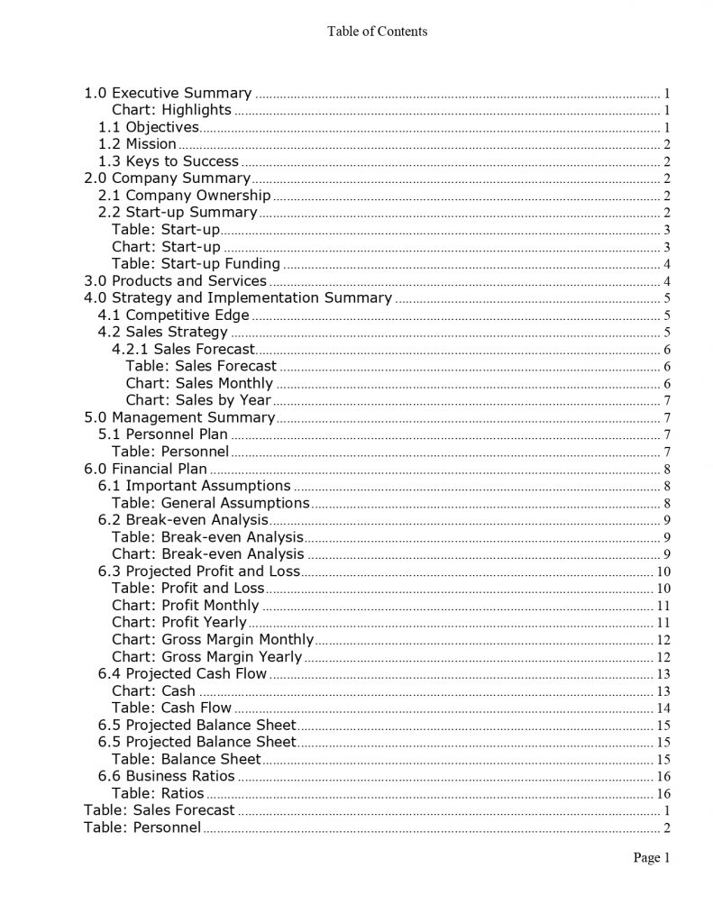 tanning salon business plan template