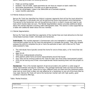 Pro Tools Rental Business Plan Template