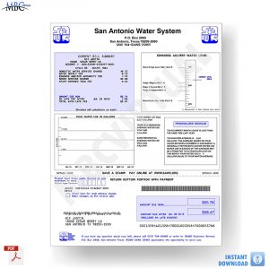 San Antonio Water System Bill Template Template