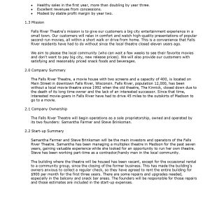 Pro Movie Theater Business Plan Template