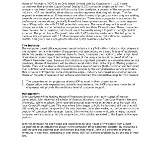 Pro Office Equipment Rental Business Plan Template