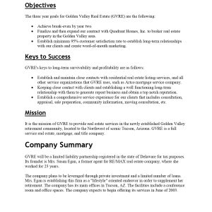 Pro Startup Real Estate Business Plan Template