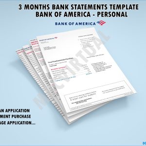 3 Months Bank of America Statements – Personal Fundamental Checking