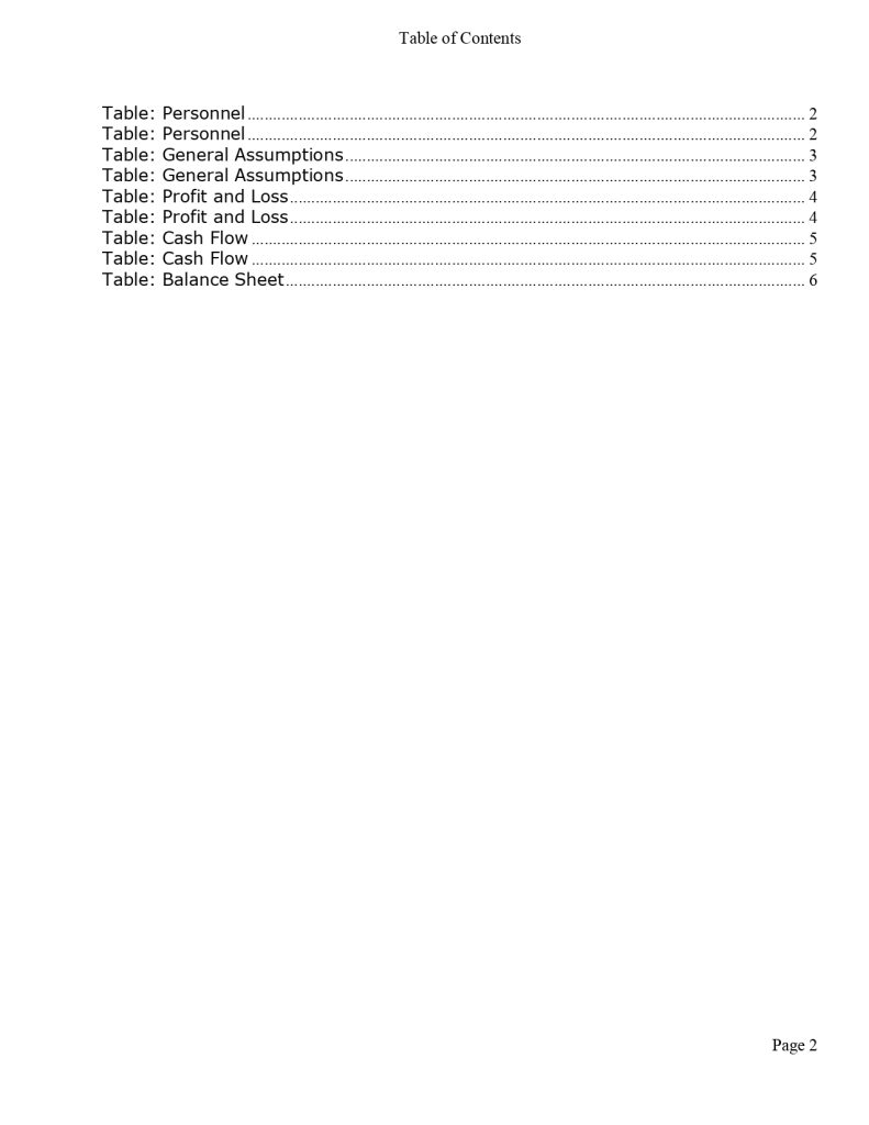 food store business plan