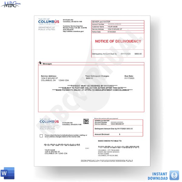 New 2023 AEP Ohio Bill Template MbcVirtual