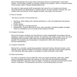 Pro Surgical Medical Equipment Business Plan Template